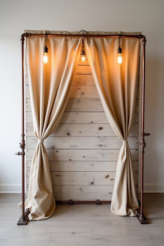 rustic industrial photo booth