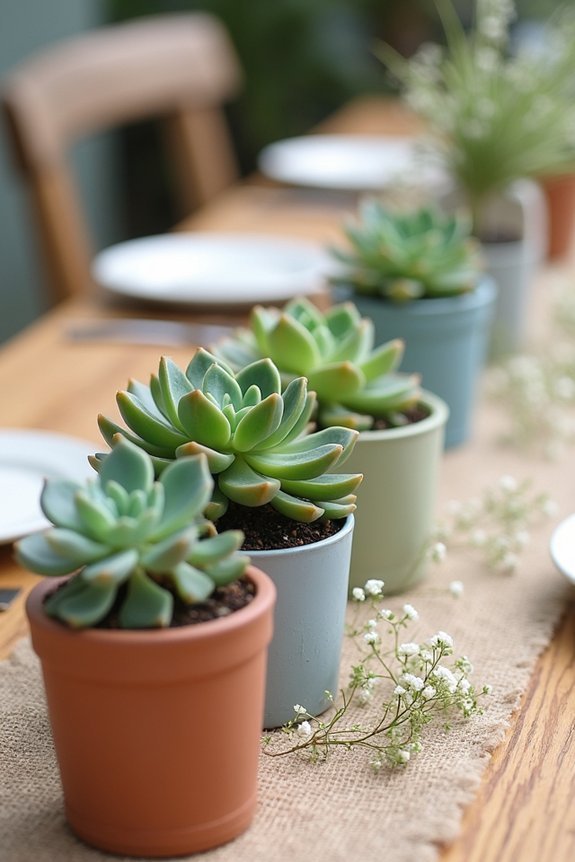 rustic succulent centerpiece ideas