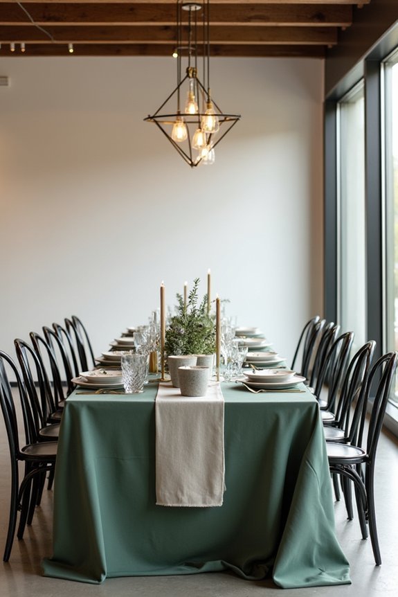 sage and black elegance