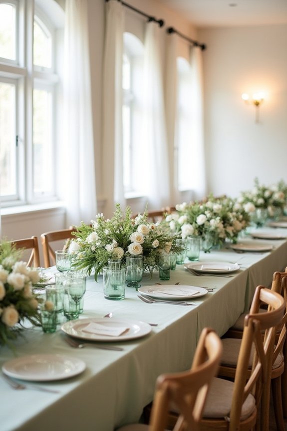 sage green enhances venue elegance