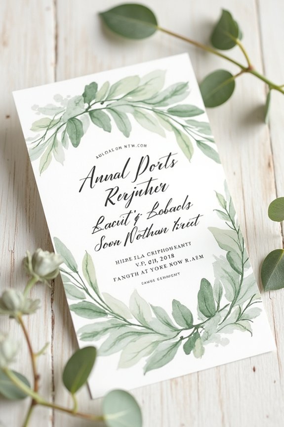 sage stationery for wedding elegance