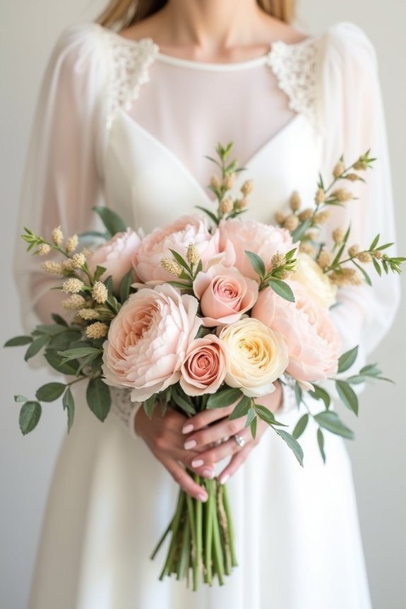 seasonal blush bouquet adaptations