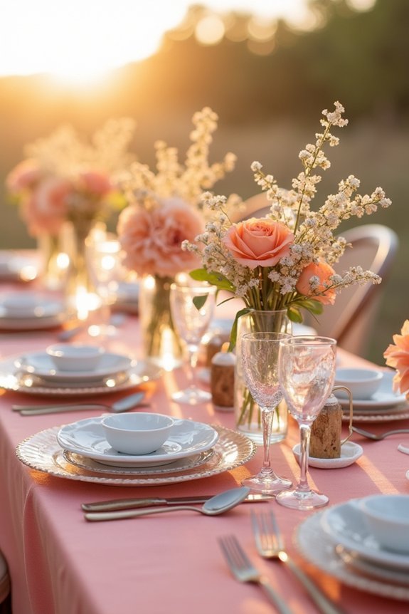 seasonal coral wedding palettes