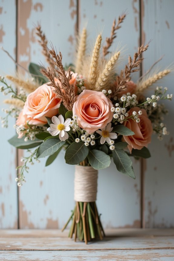 seasonal rustic wedding flowers