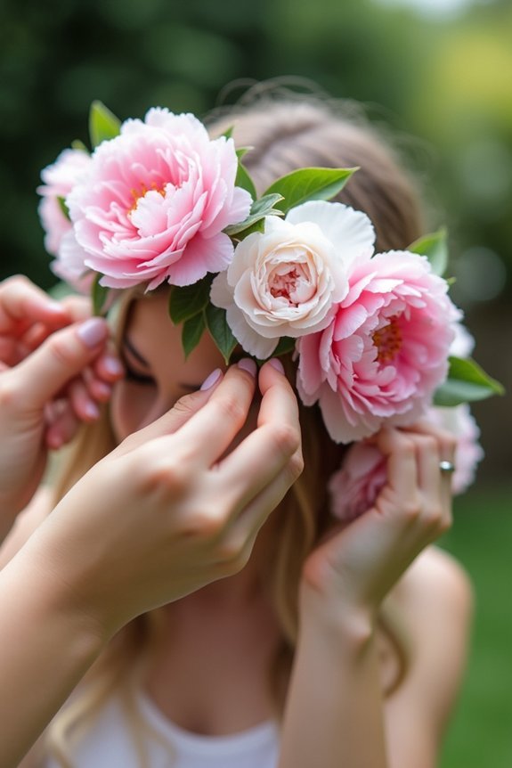secure peony crown stability