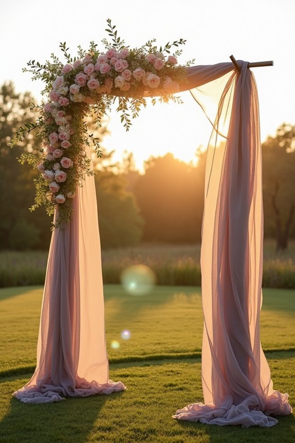 secure your wedding arch