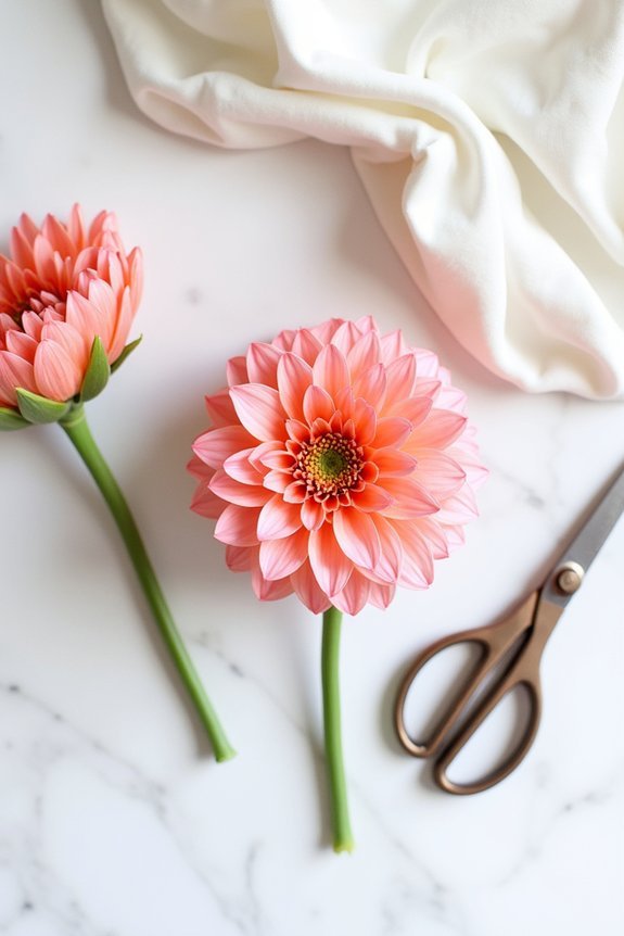 select perfect dahlia blooms