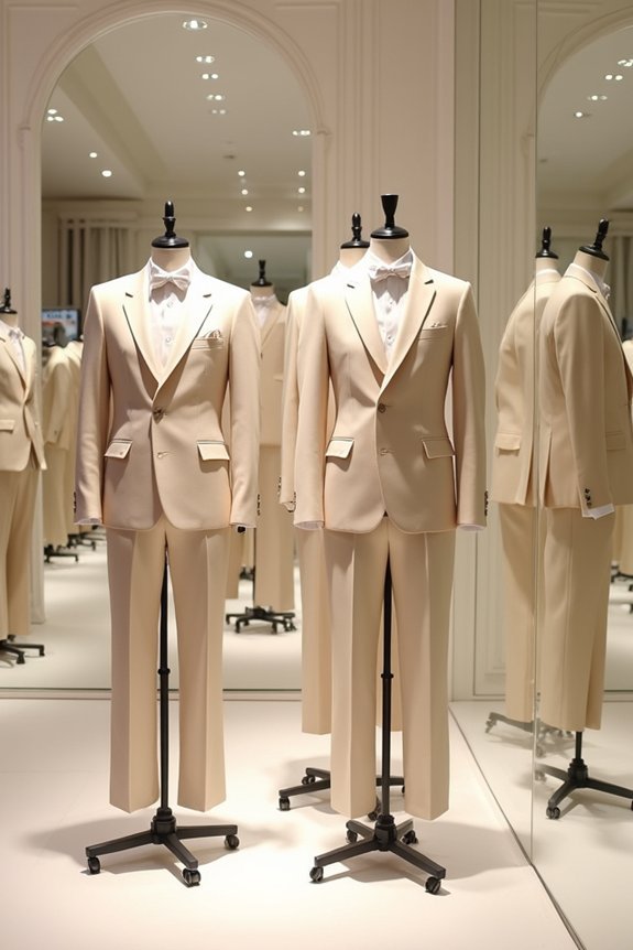 shop early for champagne suits