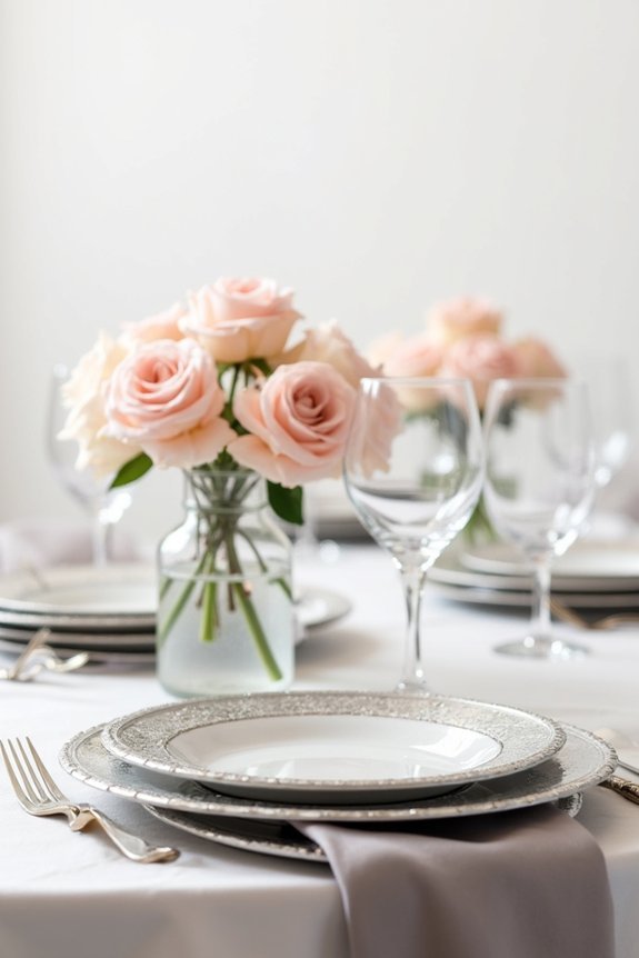 silver and blush elegance