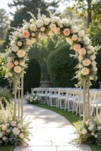 silver wedding arch inspiration