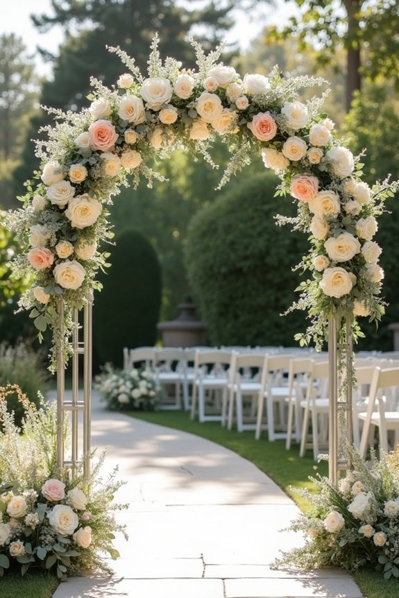 silver wedding arch inspiration