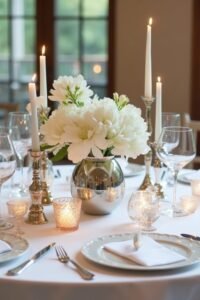 silver wedding centerpiece ideas