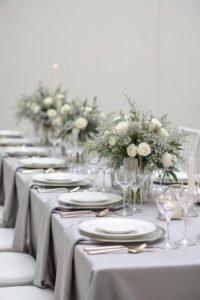 silver wedding color palettes