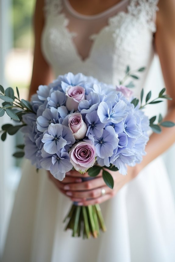 slate blue bouquet harmony