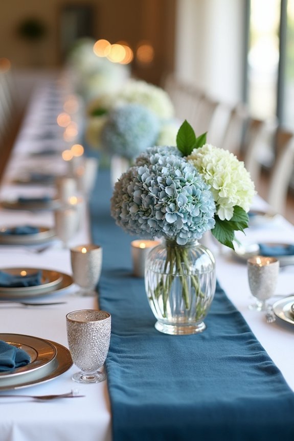 slate blue floral elegance