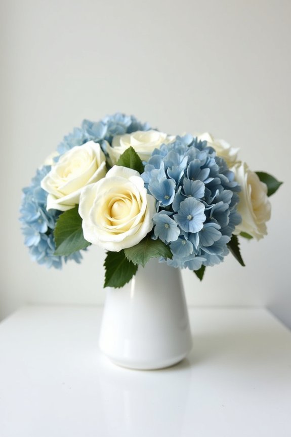slate blue floral supporting role
