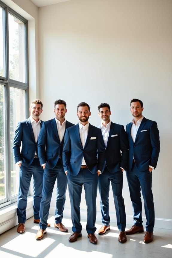 slate blue for groomsmen