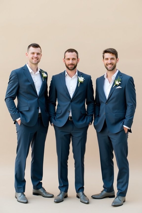 slate blue groomsmen attire ideas
