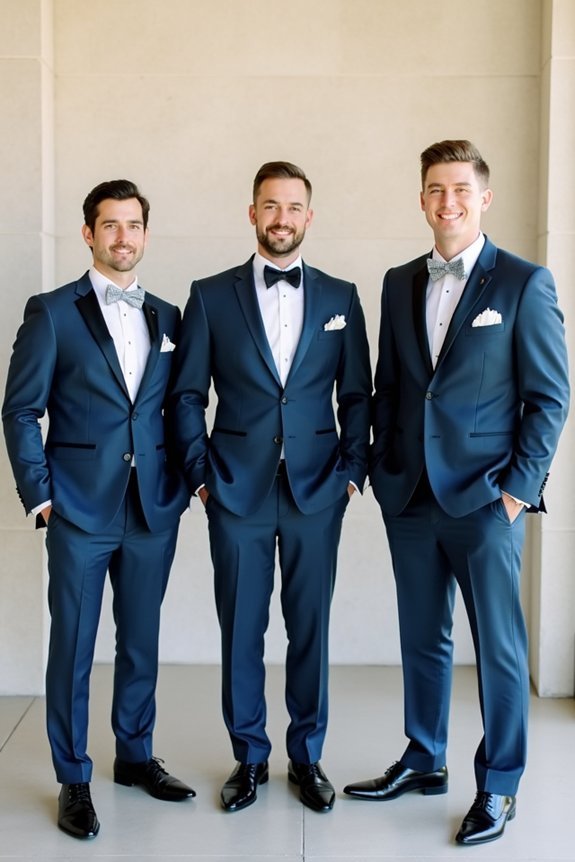 slate blue groomsmen styling tips