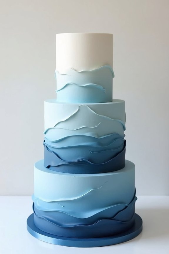 slate blue ombre elegance