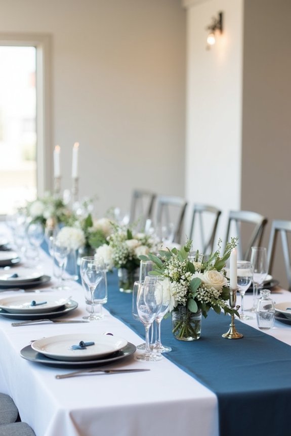 slate blue table settings