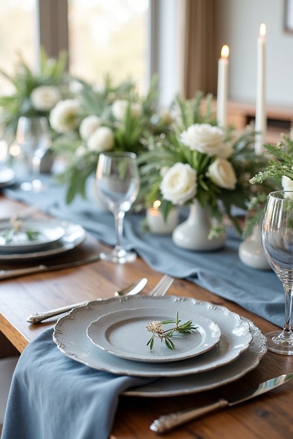 slate blue wedding decor ideas