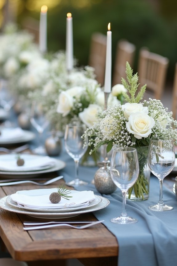 slate blue wedding decor ideas