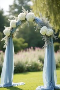 slate blue wedding decor