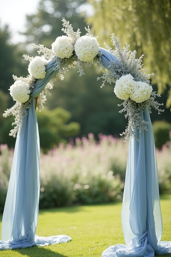 slate blue wedding decor