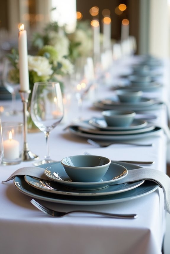slate blue wedding details