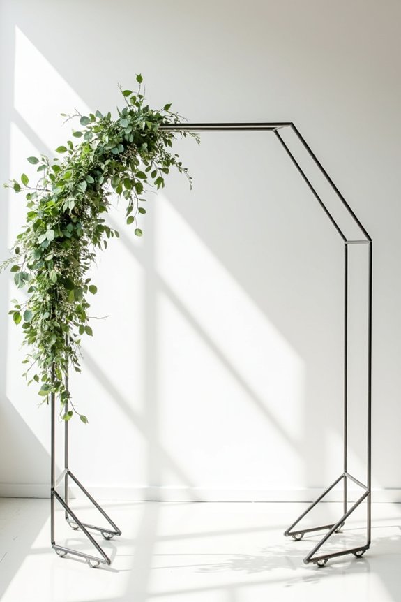 sleek geometric metal arches