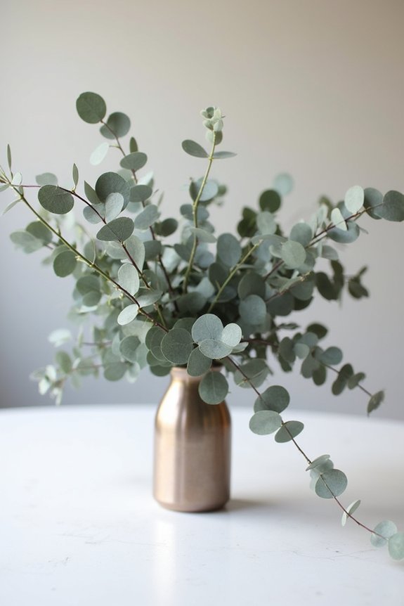 sophisticated eucalyptus floral foundation