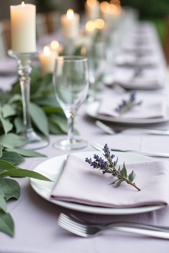 sophisticated lavender and sage