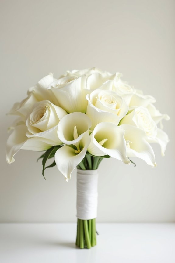 sophisticated minimalist wedding bouquets