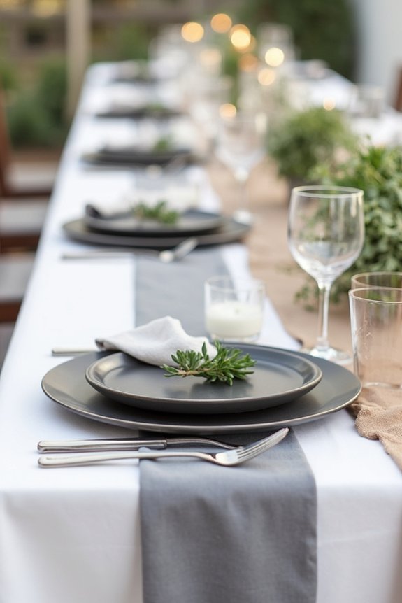 sophisticated minimalist wedding palette