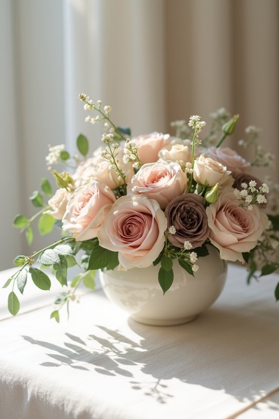 sophisticated neutral floral elegance