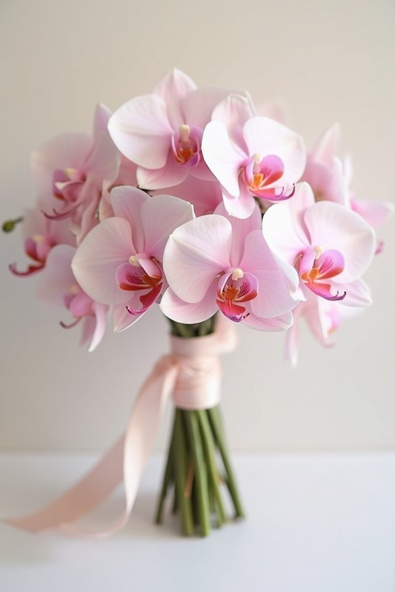sophisticated pink orchid bouquets