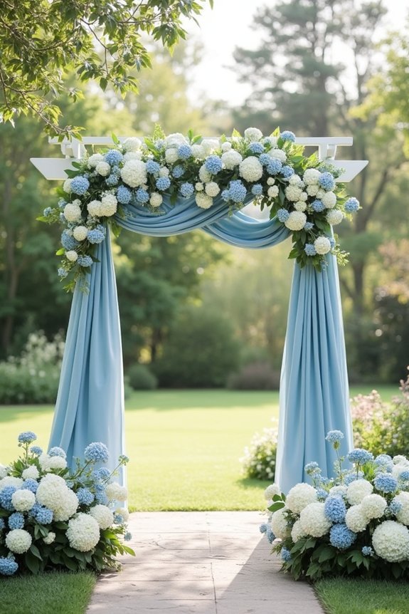 sophisticated slate blue arch