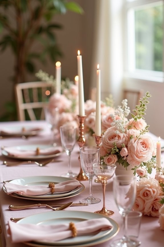 sourcing dusty rose rentals
