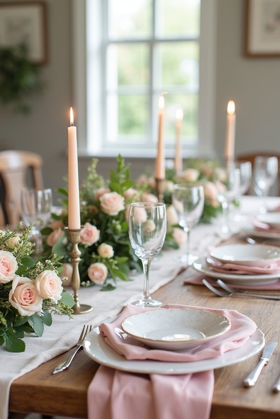 spring tablescape with elegance