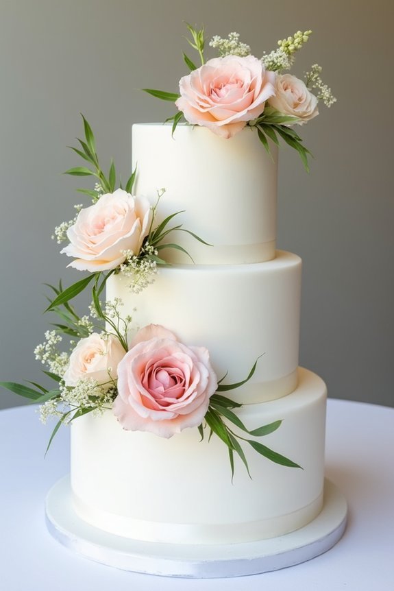 spring wedding cake flowers