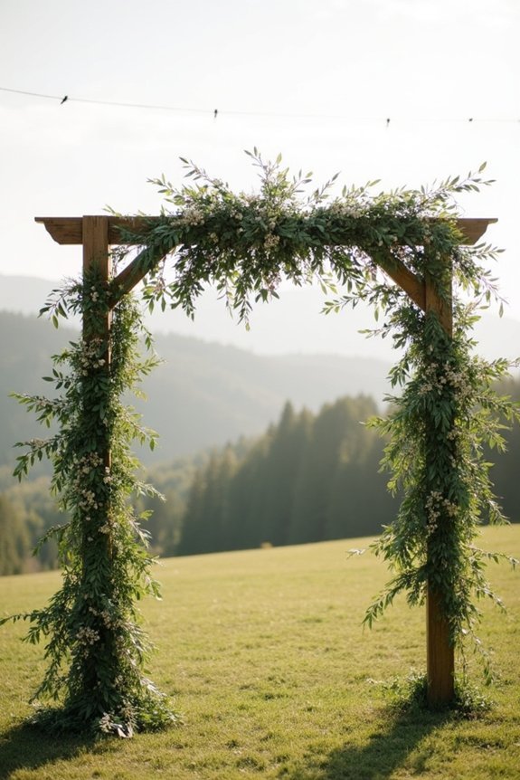 stable elegant wedding arch