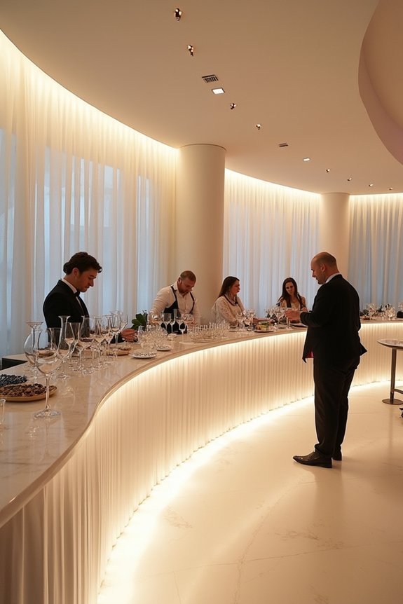 strategic bar and service placement