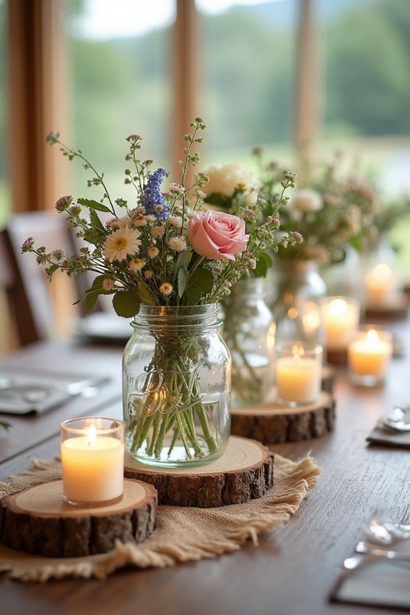 strategic rustic centerpiece budgeting