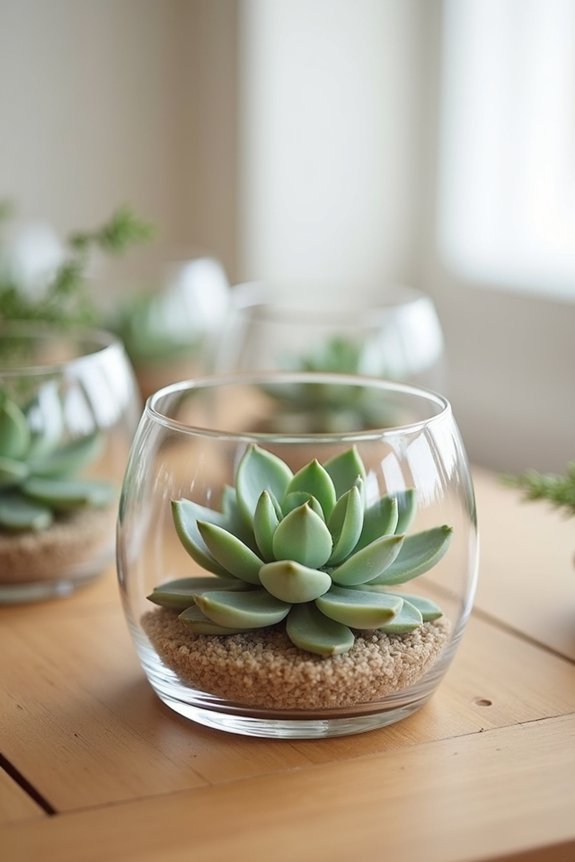 stress free succulent centerpieces