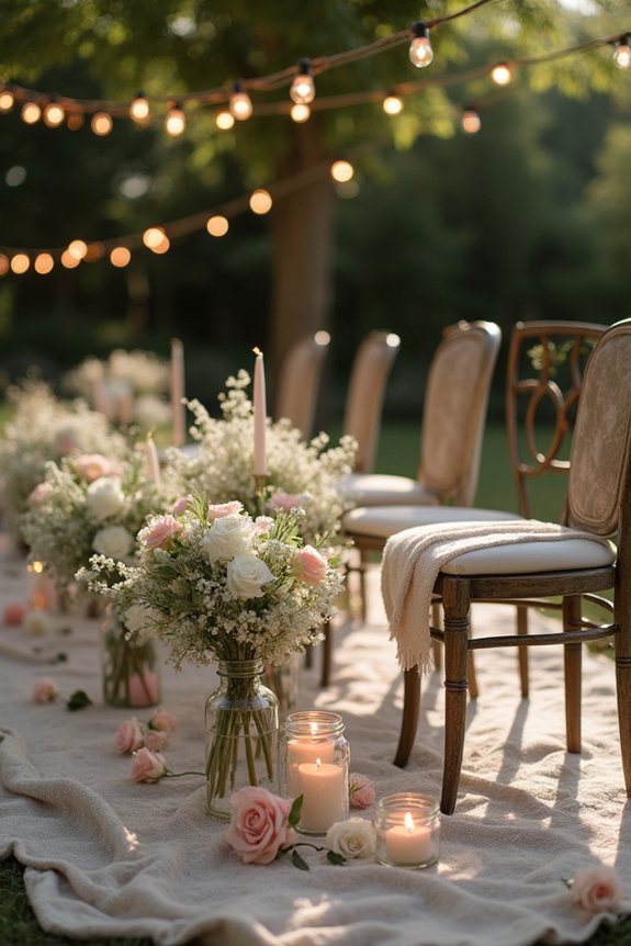 string lights and candles