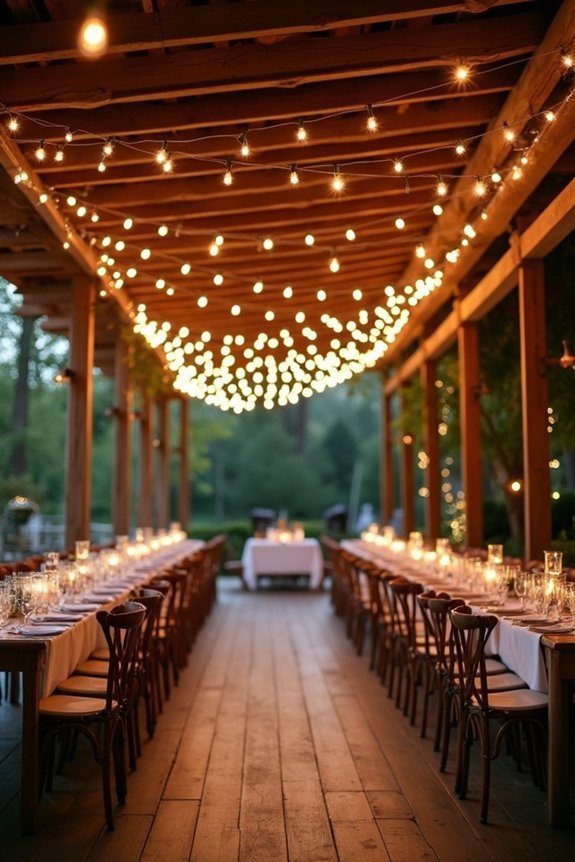 string lights enhance wedding design
