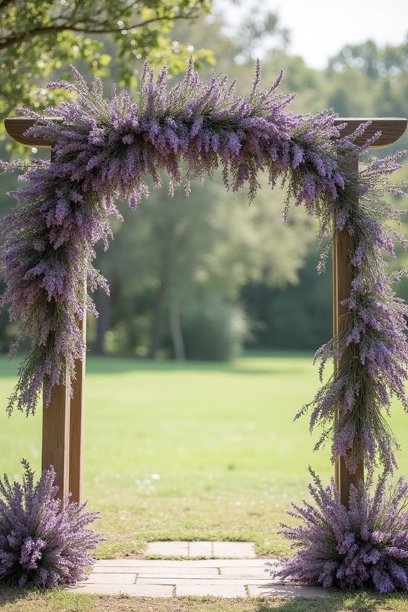 stunning dried lavender installations