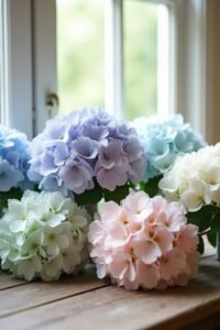 stunning hydrangea bridesmaid bouquets
