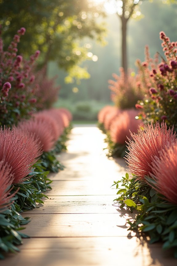 stunning protea aisle decor